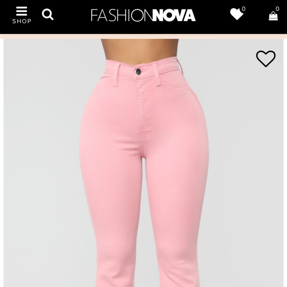 Fashion Nova “bell bottom jeans-mauve”